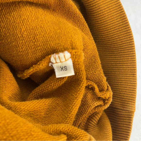 Big Bud Press Crewneck Sweatshirt Mustard Brown Embroidered Logo 100% Cotton XS - Picture 6 of 12